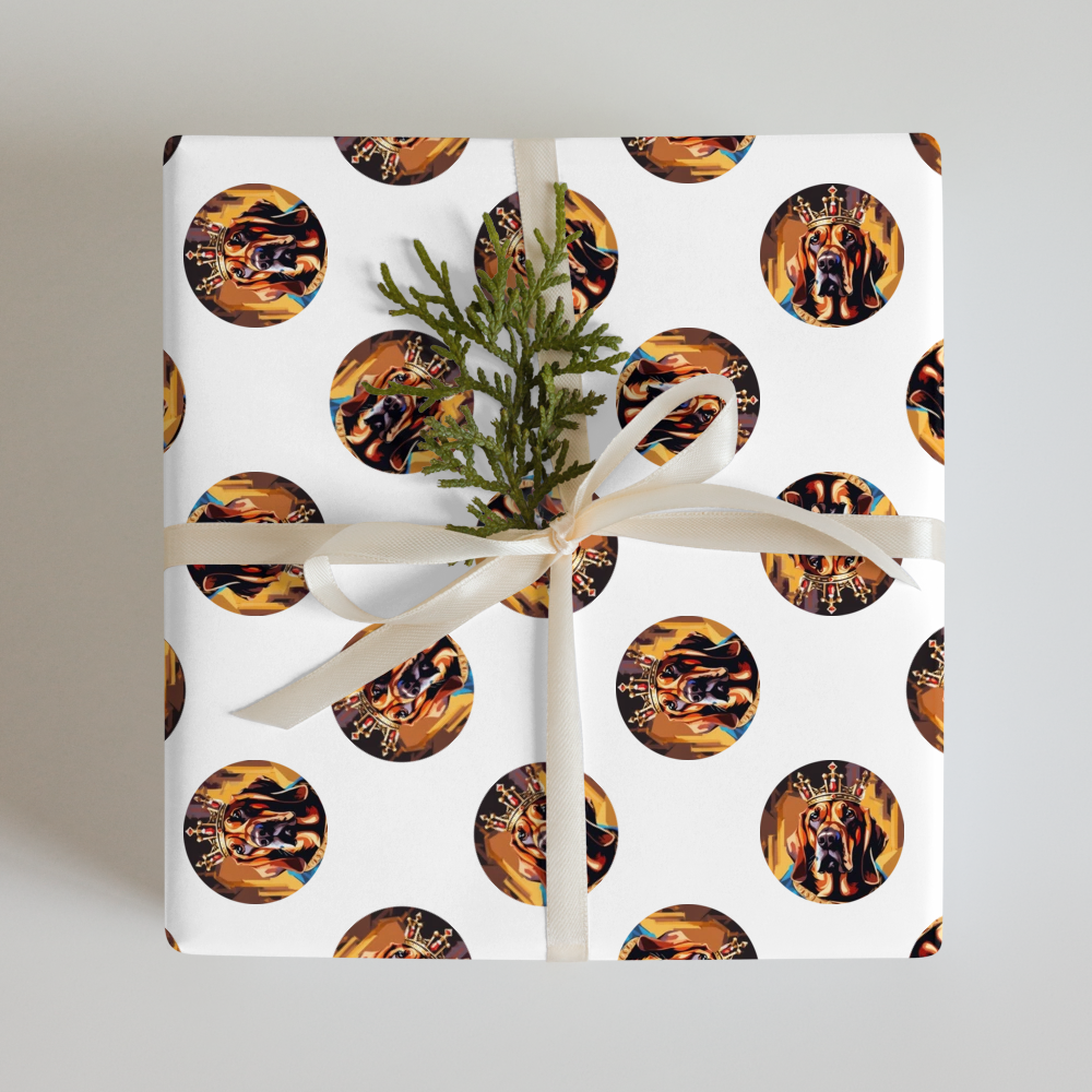 PugMug Custom Bloodhound Wrapping Paper
