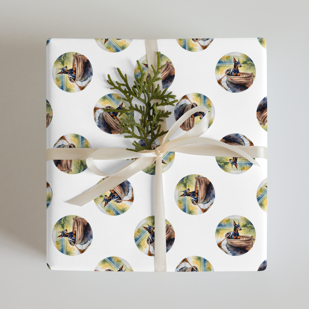 PugMug Custom Doberman Pinscher Wrapping Paper