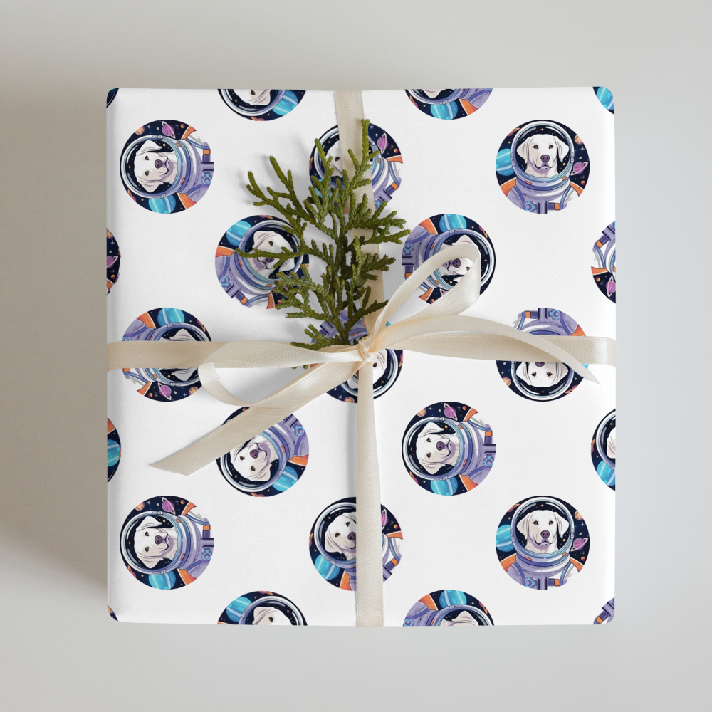 PugMug Custom White Labrador Retriever Wrapping Paper