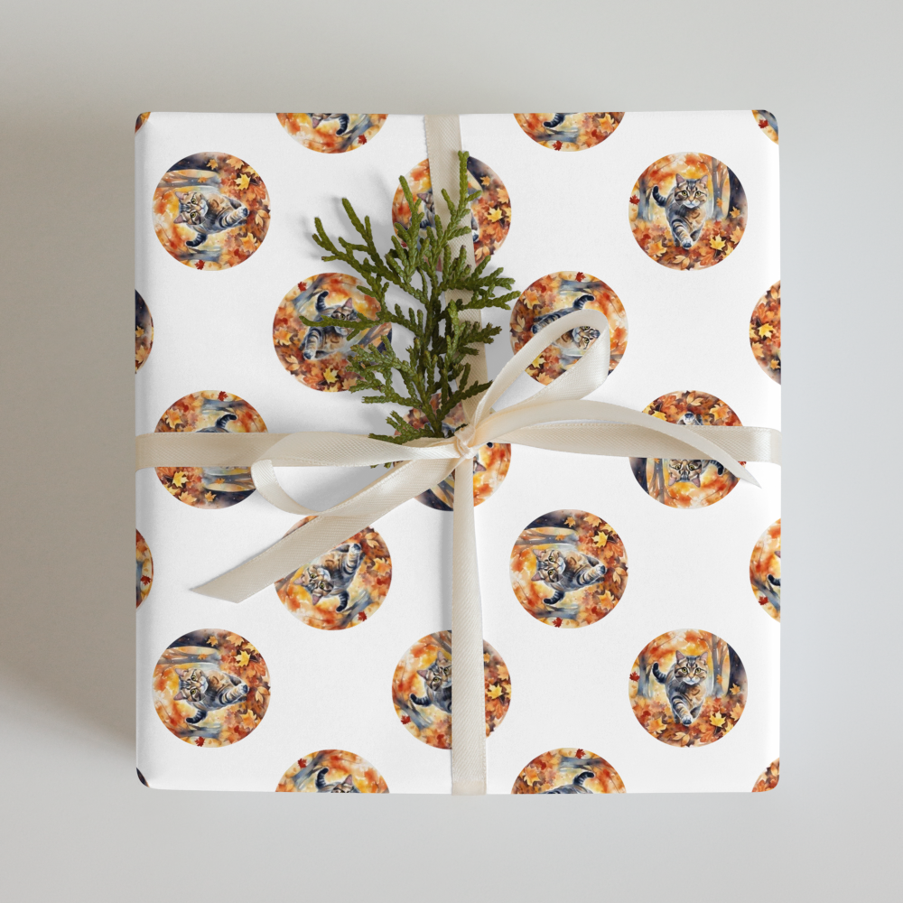 PugMug Custom Tabby Scottish Fold Cat Wrapping Paper