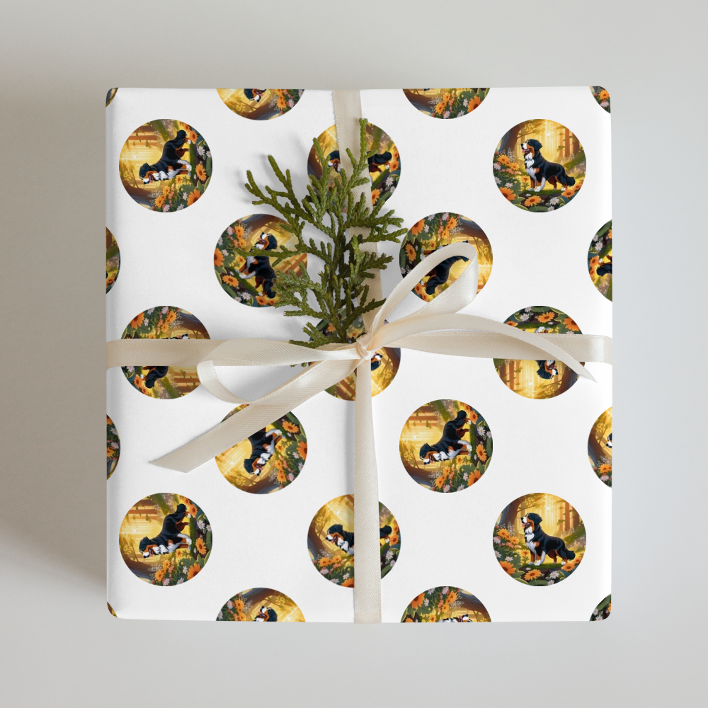 PugMug Custom Bernese Mountain Dog Wrapping Paper