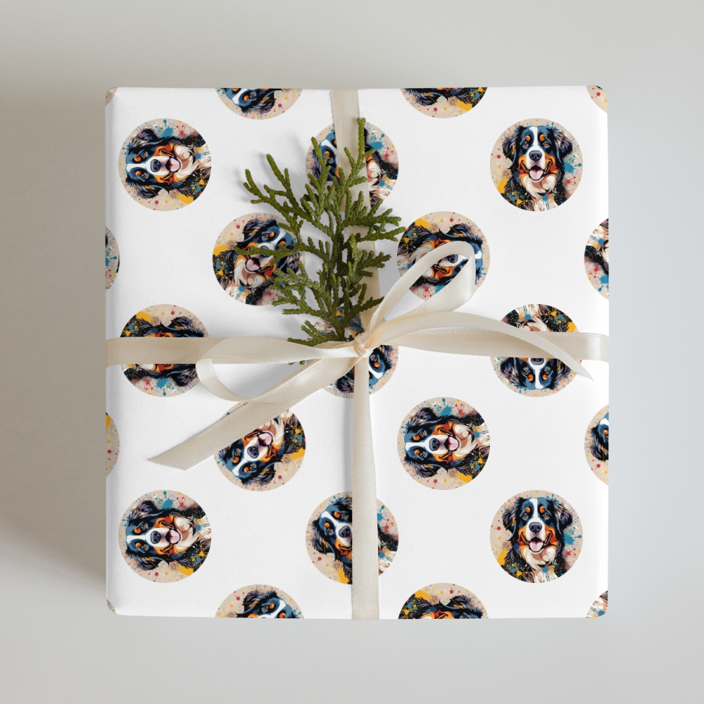 PugMug Custom Bernese Mountain Dog Wrapping Paper