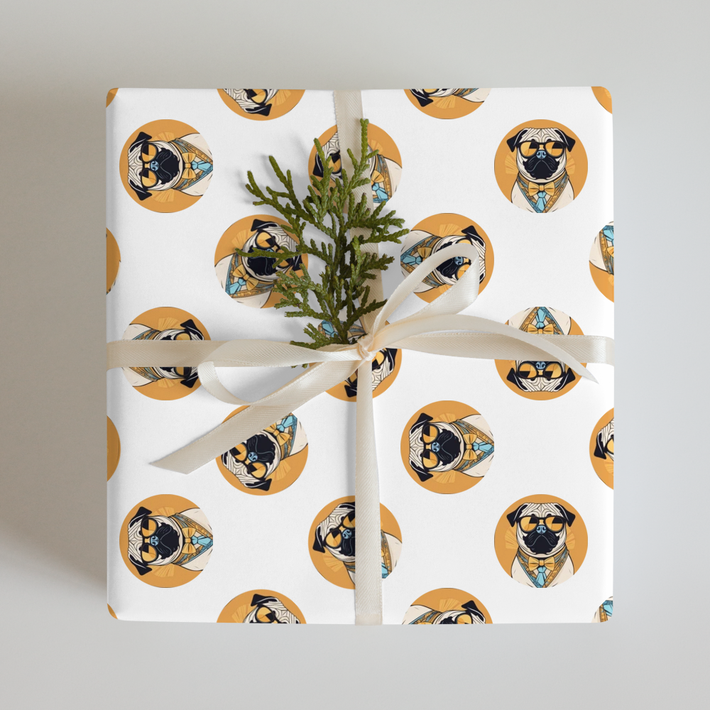 PugMug Custom Pug Wrapping Paper