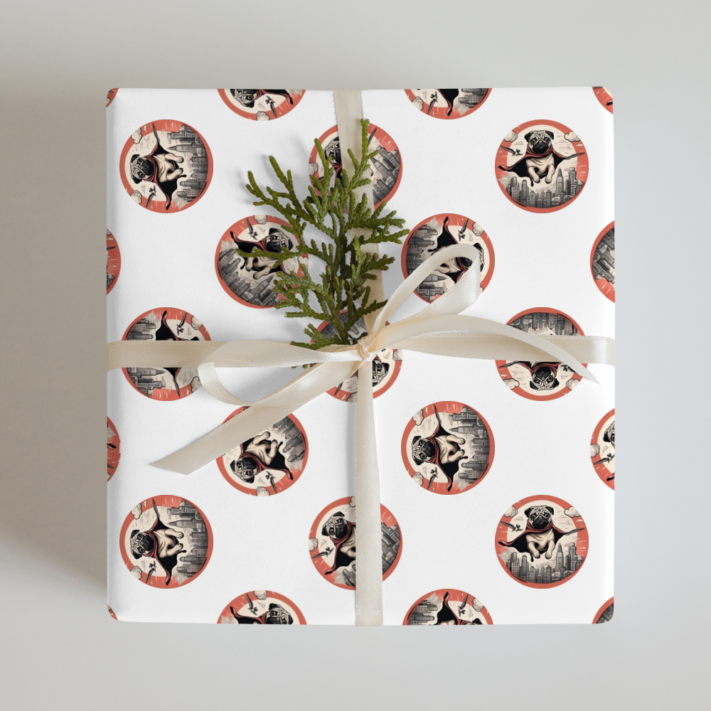 PugMug Custom Pug Wrapping Paper