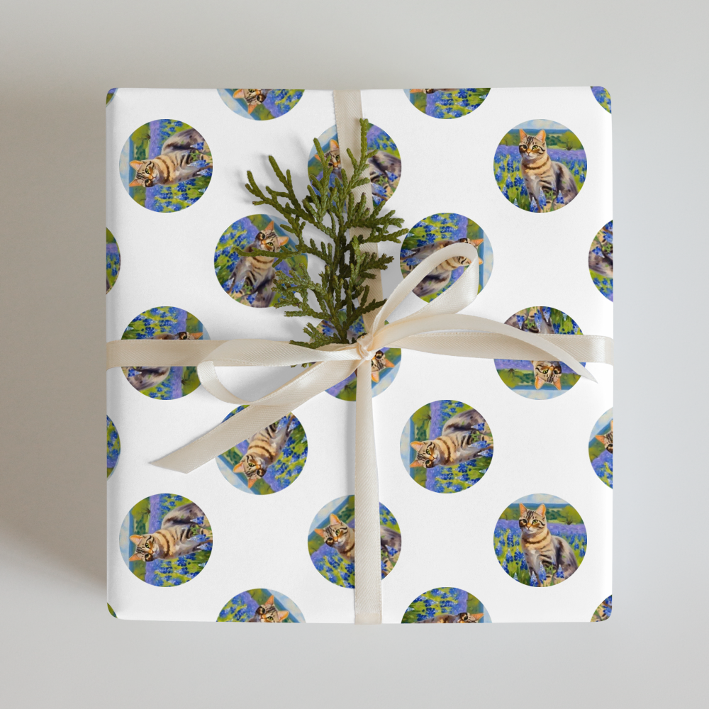 PugMug Custom Tabby American Shorthair Cat Wrapping Paper