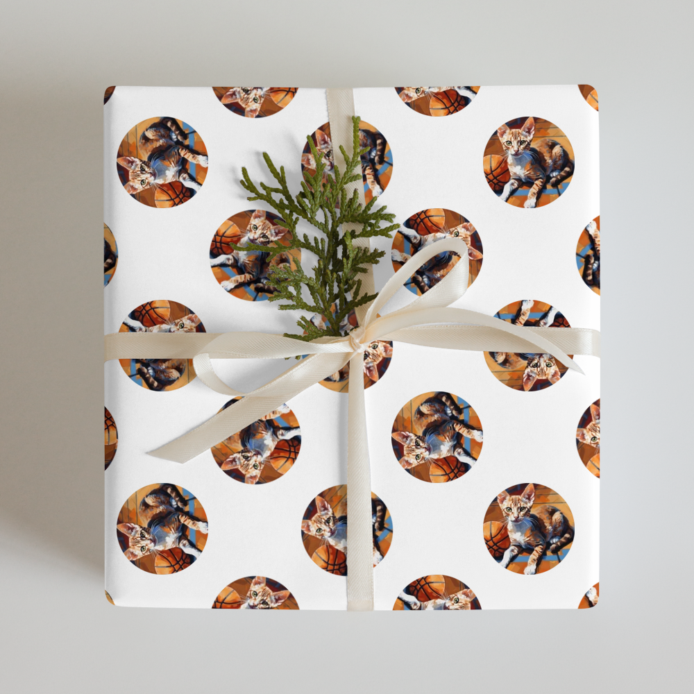 PugMug Custom Tabby Devon Rex Cat Wrapping Paper
