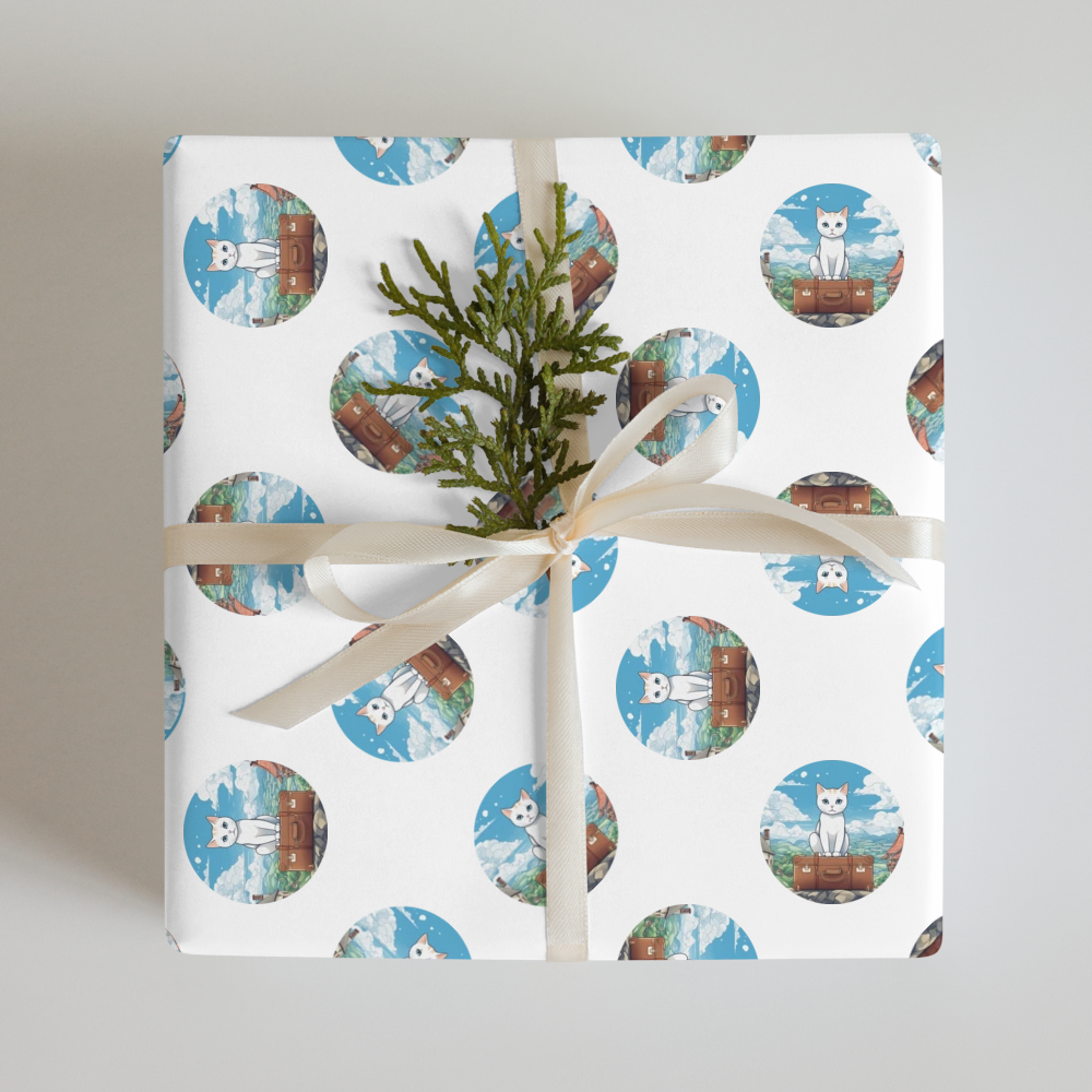 PugMug Custom White Companion Cat Wrapping Paper