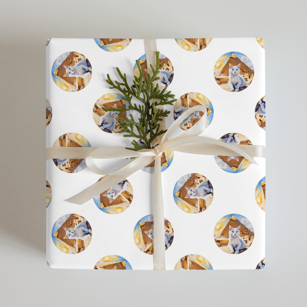 PugMug Custom White Companion Cat Wrapping Paper