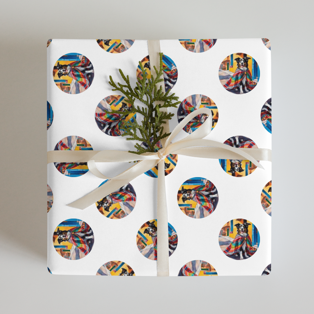 PugMug Custom Miniature American Shepherd Wrapping Paper