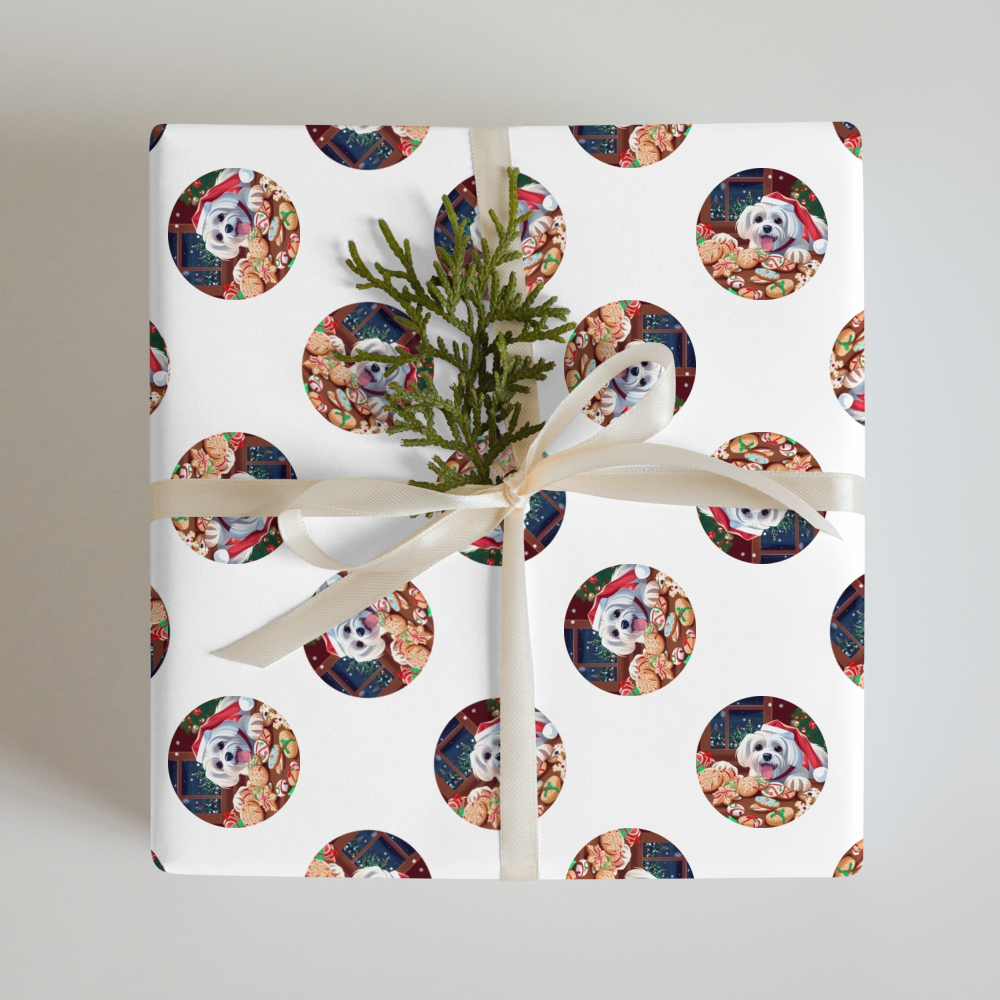 PugMug Custom Maltese Dog Wrapping Paper