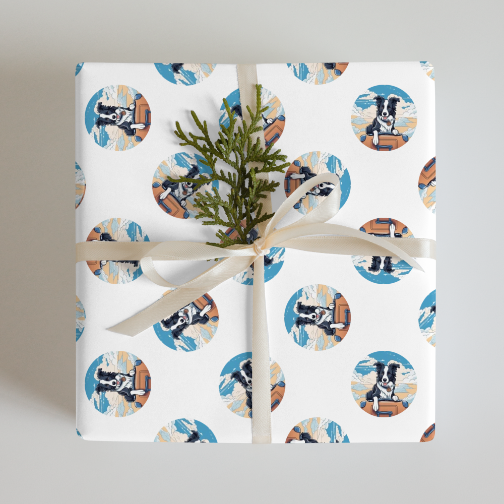 PugMug Custom Border Collie Wrapping Paper