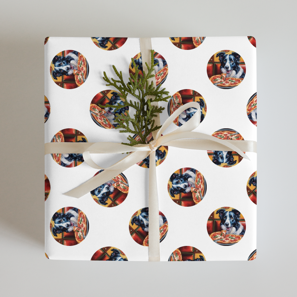 PugMug Custom Border Collie Wrapping Paper