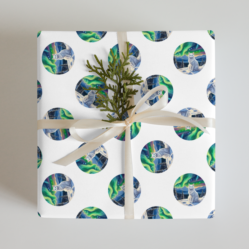 PugMug Custom White Companion Cat Wrapping Paper