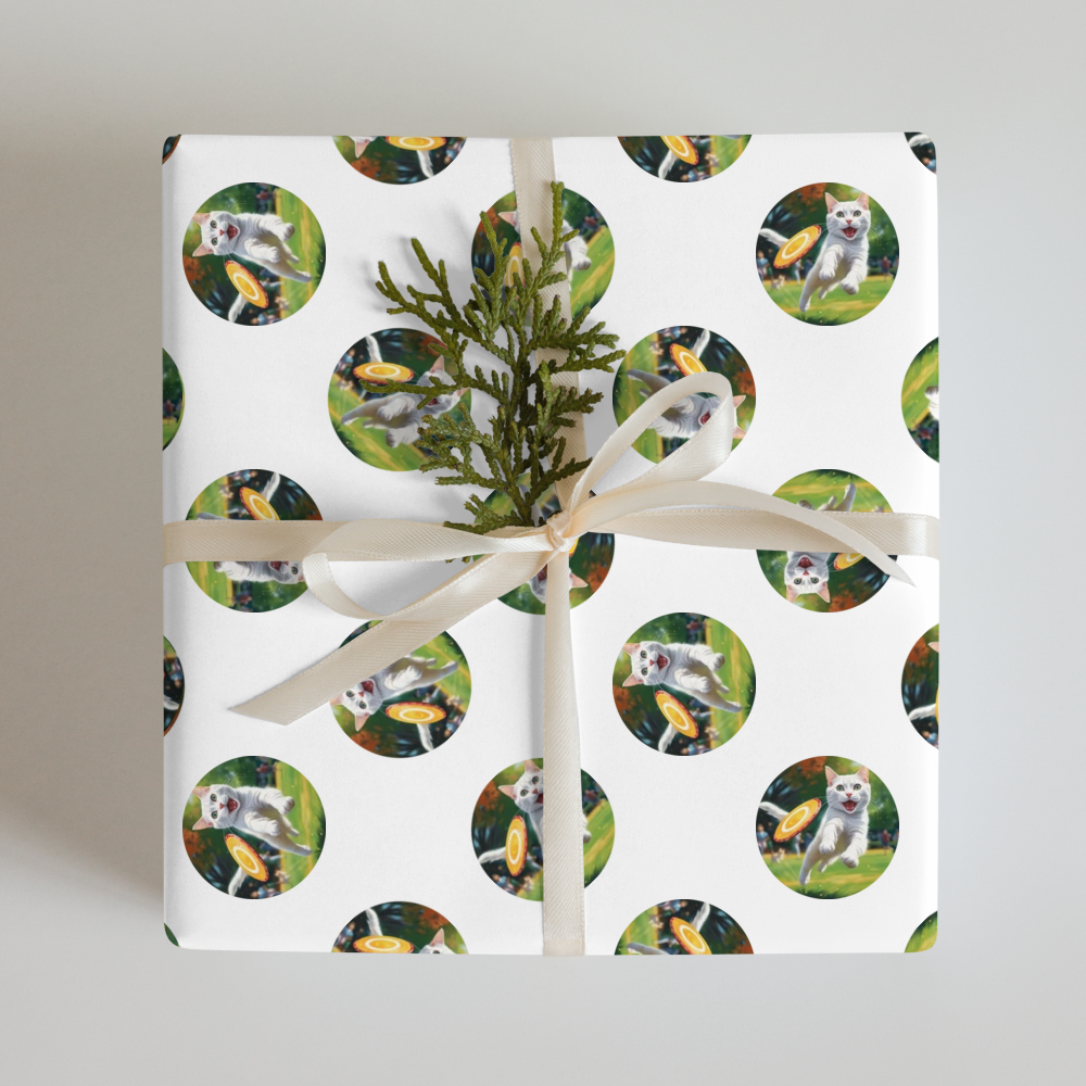 PugMug Custom White Companion Cat Wrapping Paper