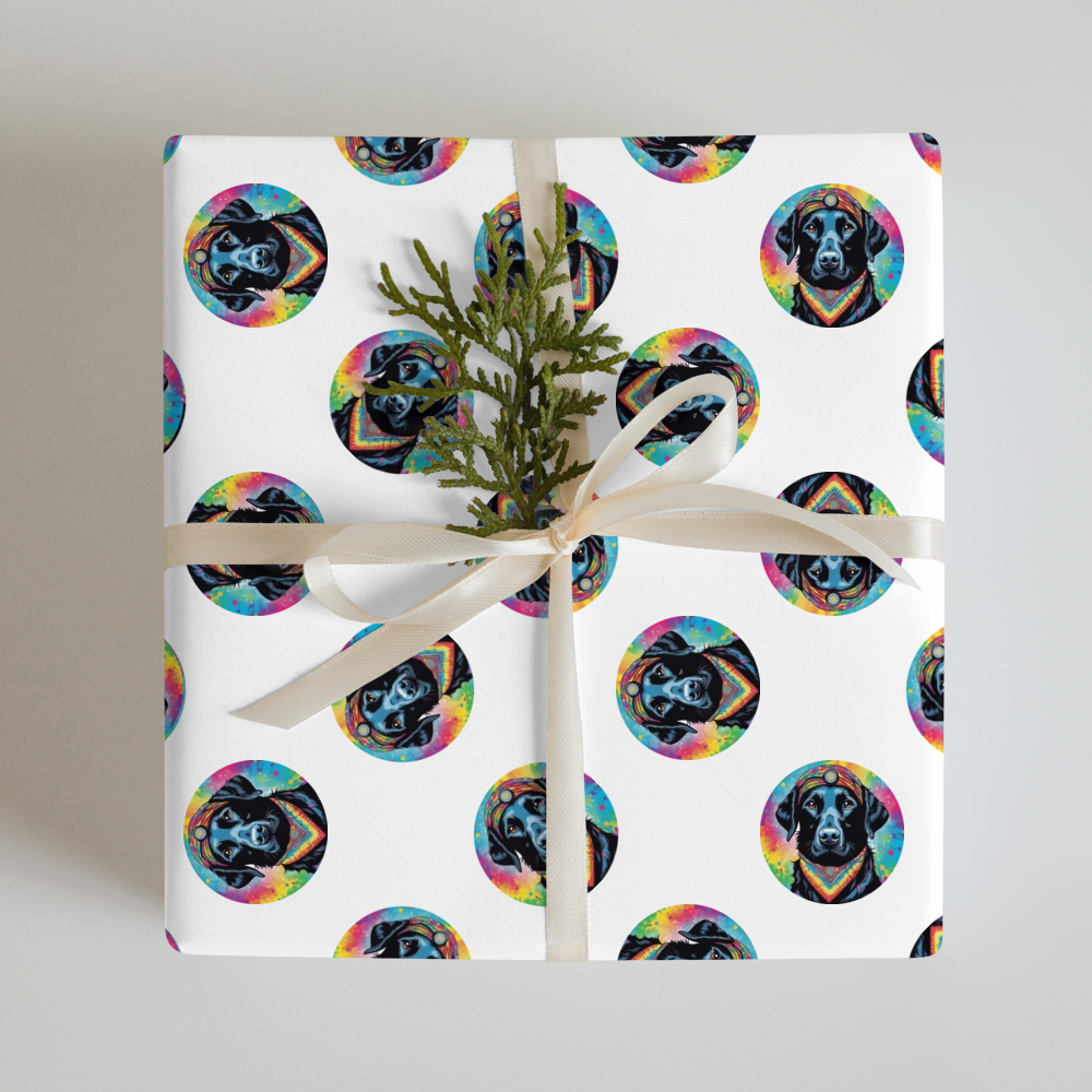 PugMug Custom Black Labrador Retriever Wrapping Paper