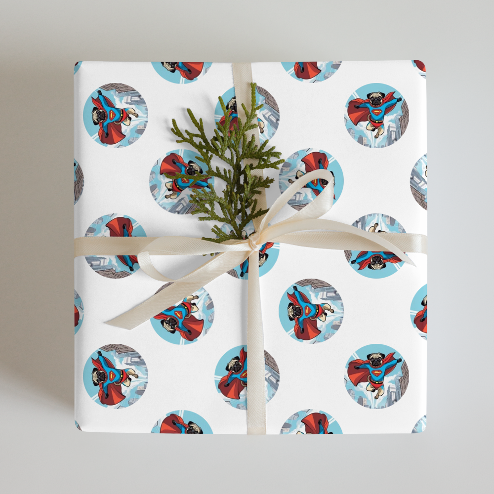 PugMug Custom Pug Wrapping Paper