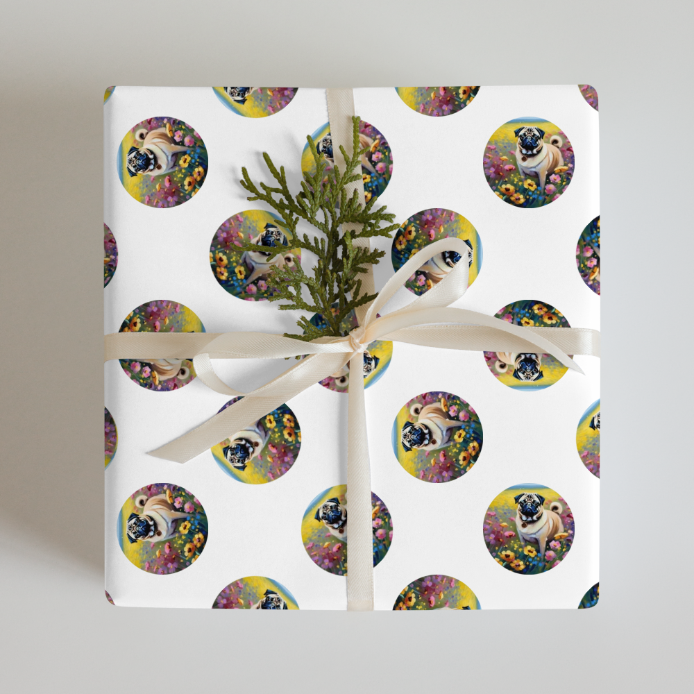 PugMug Custom Pug Wrapping Paper