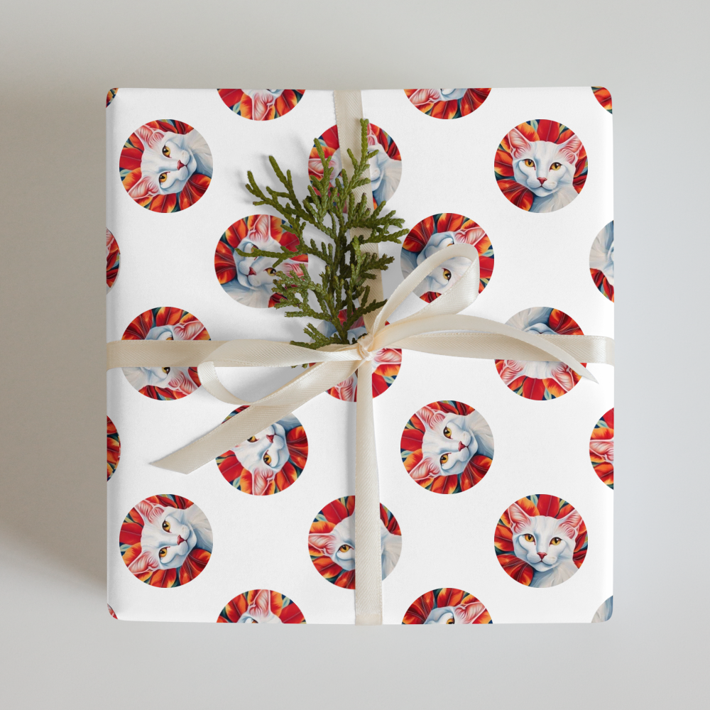 PugMug Custom White Companion Cat Wrapping Paper