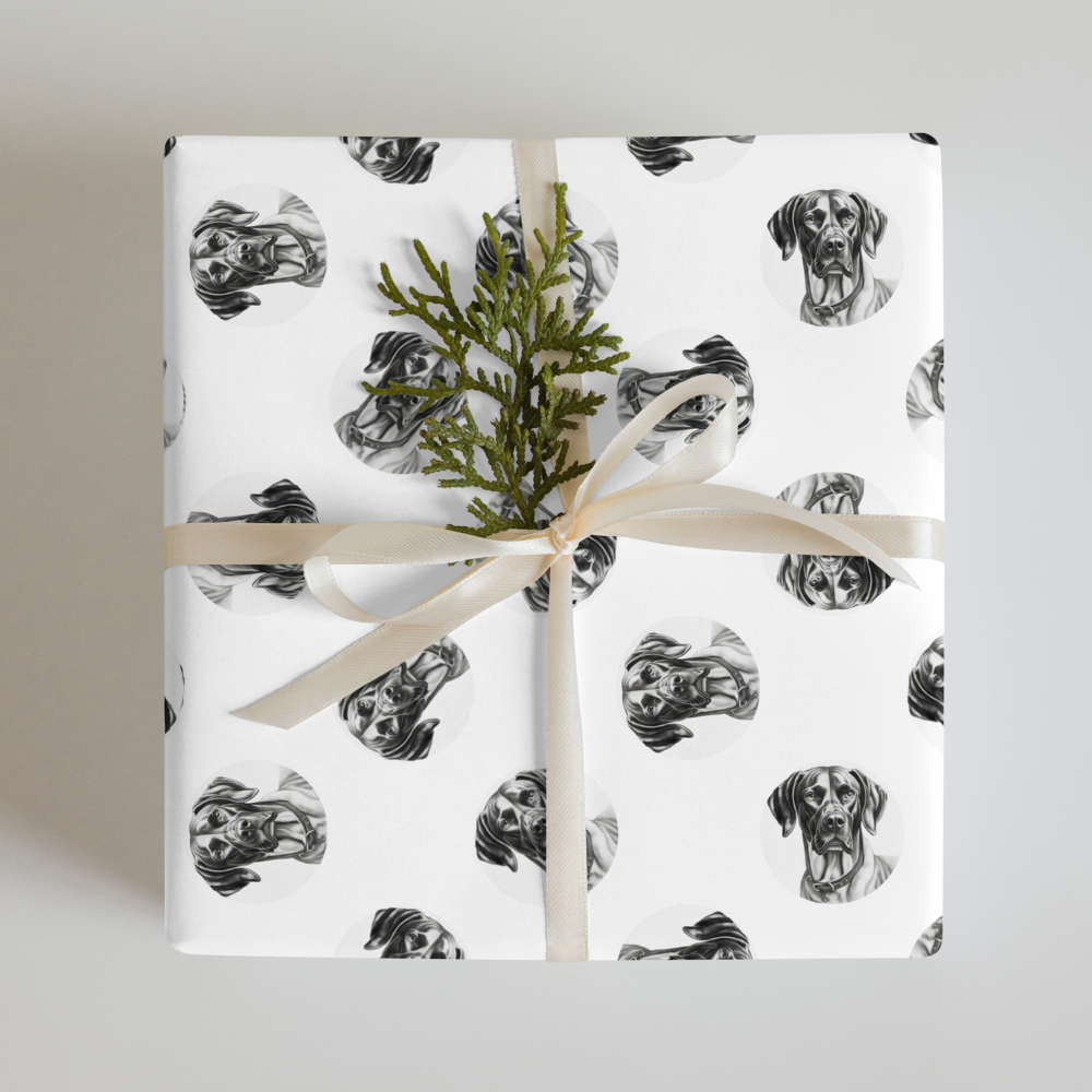 PugMug Custom Pointer Dog Wrapping Paper