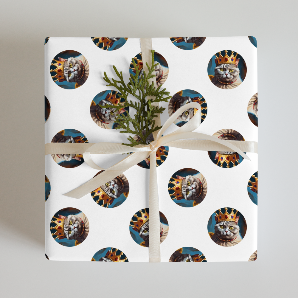 PugMug Custom Tabby British Shorthair Cat Wrapping Paper