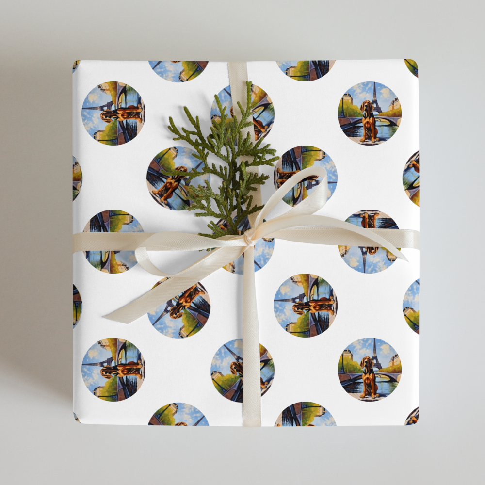 PugMug Custom Bloodhound Wrapping Paper