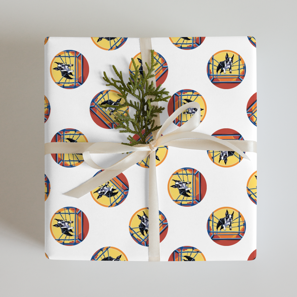 PugMug Custom Boston Terrier Wrapping Paper
