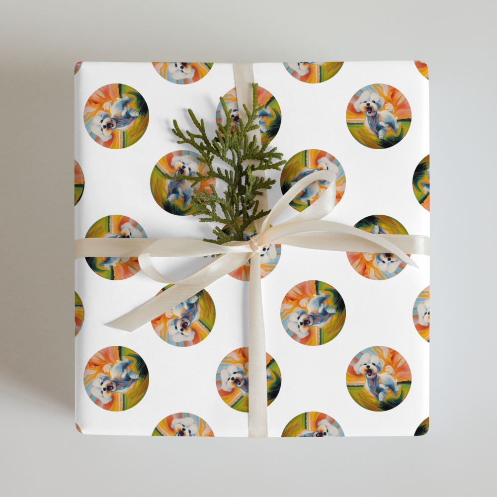 PugMug Custom Bichons Frise Wrapping Paper