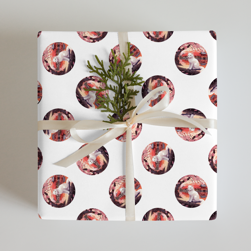 PugMug Custom White Companion Cat Wrapping Paper