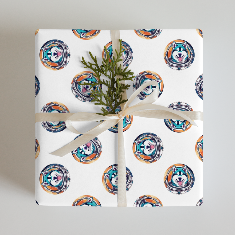PugMug Custom Siberian Husky Wrapping Paper
