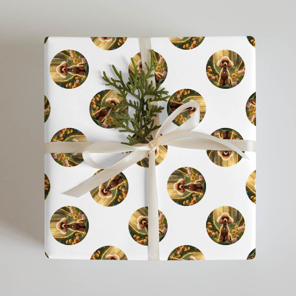 PugMug Custom Tan Poodle Wrapping Paper