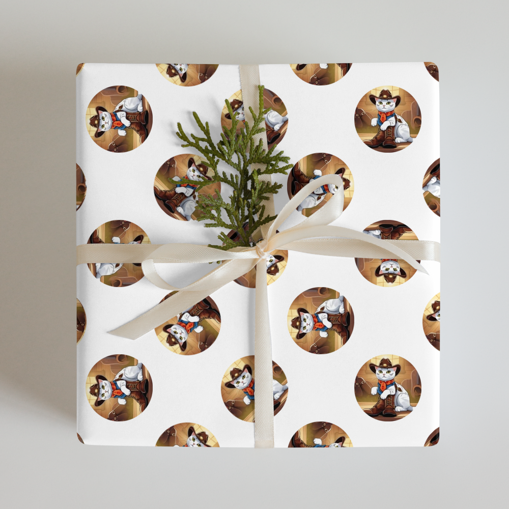 PugMug Custom White American Shorthair Cat Wrapping Paper
