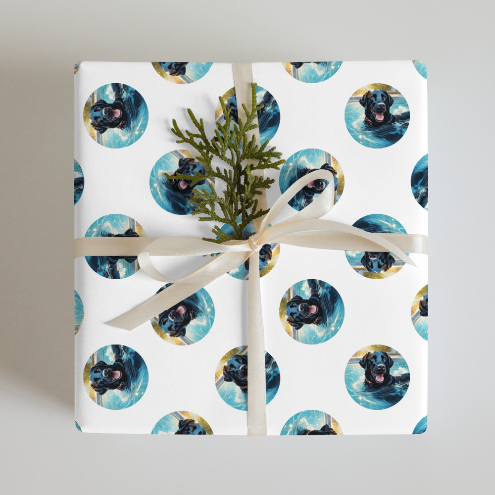PugMug Custom Black Labrador Retriever Wrapping Paper