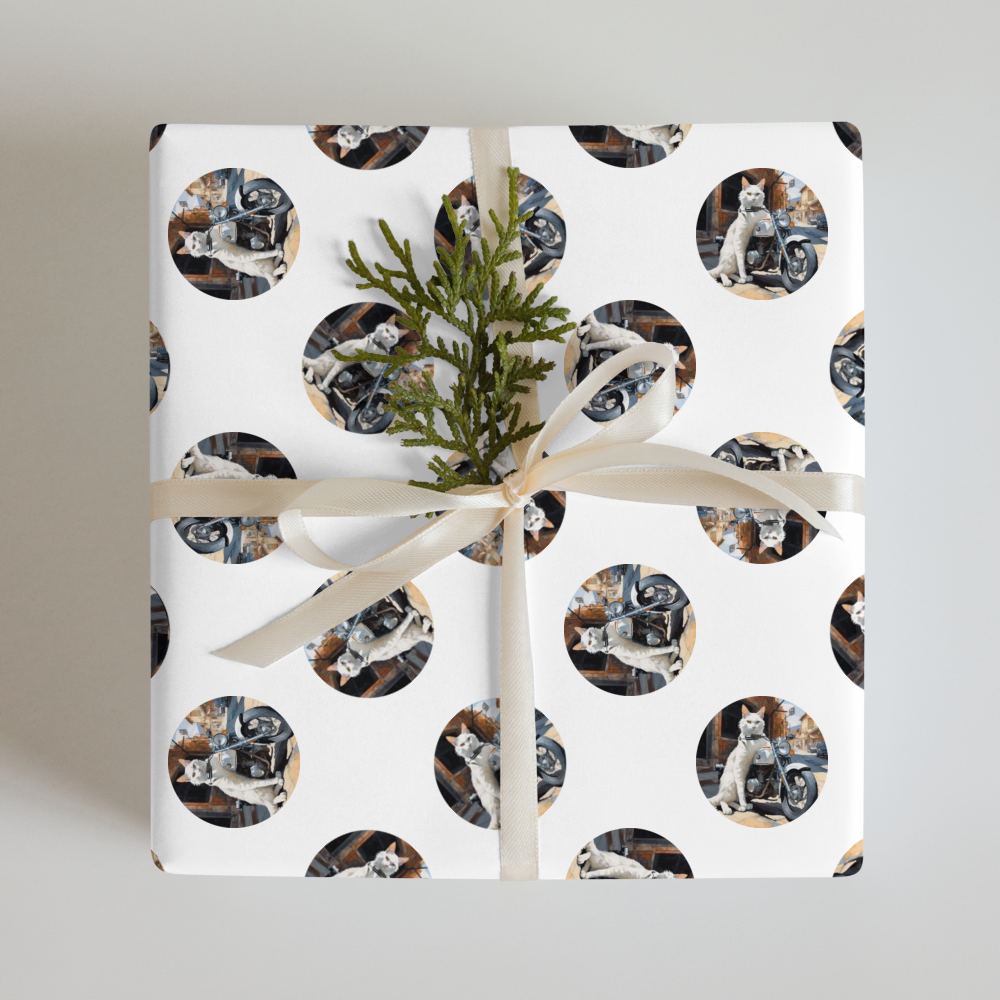 PugMug Custom White Companion Cat Wrapping Paper