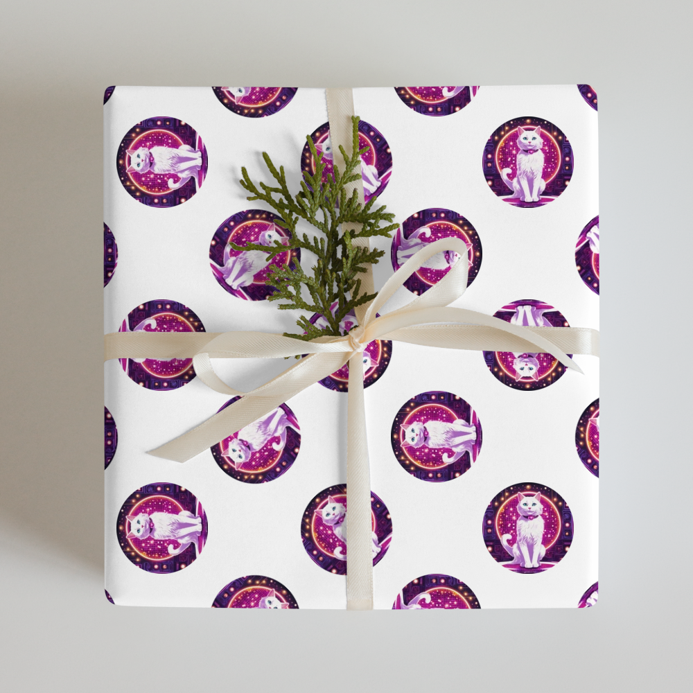 PugMug Custom White Companion Cat Wrapping Paper