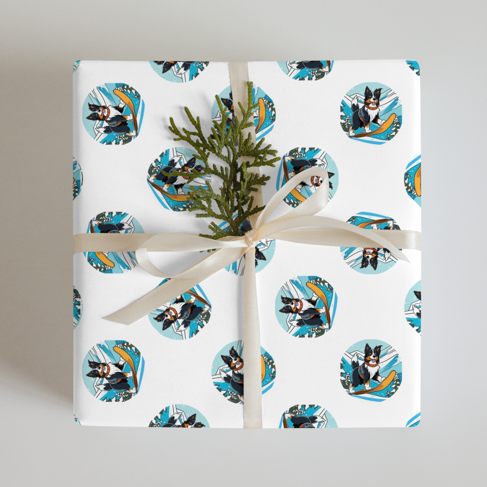 PugMug Custom Border Collie Wrapping Paper