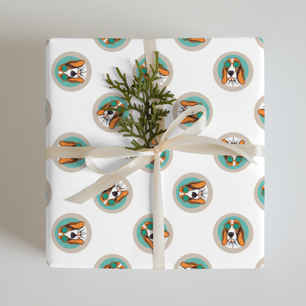 PugMug Custom Basset Hound Wrapping Paper