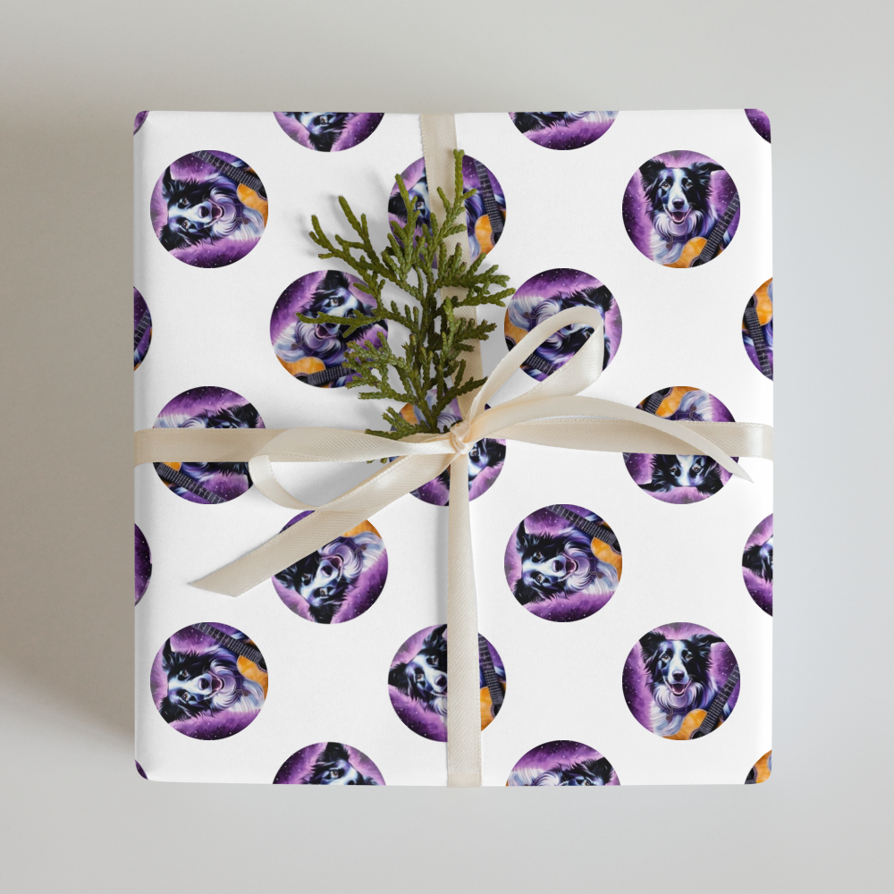 PugMug Custom Border Collie Wrapping Paper
