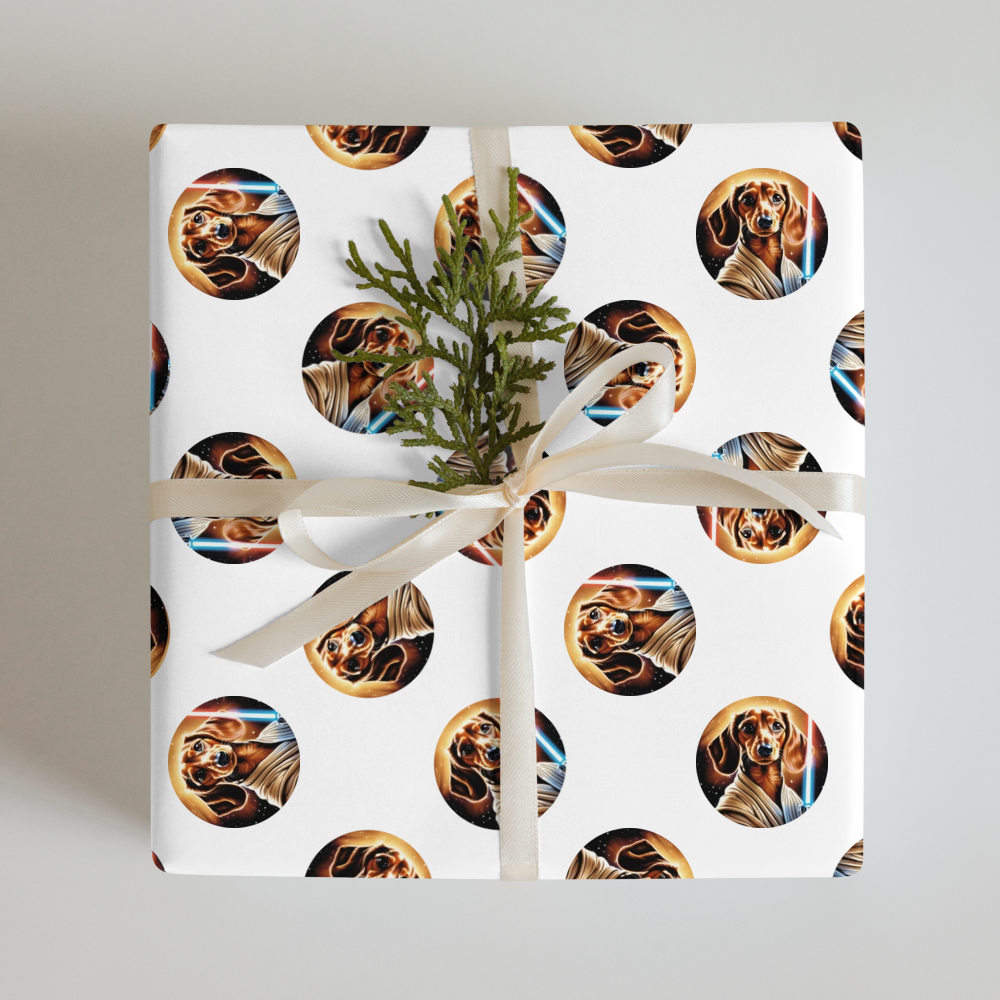 PugMug Custom Tan Dachshund Wrapping Paper