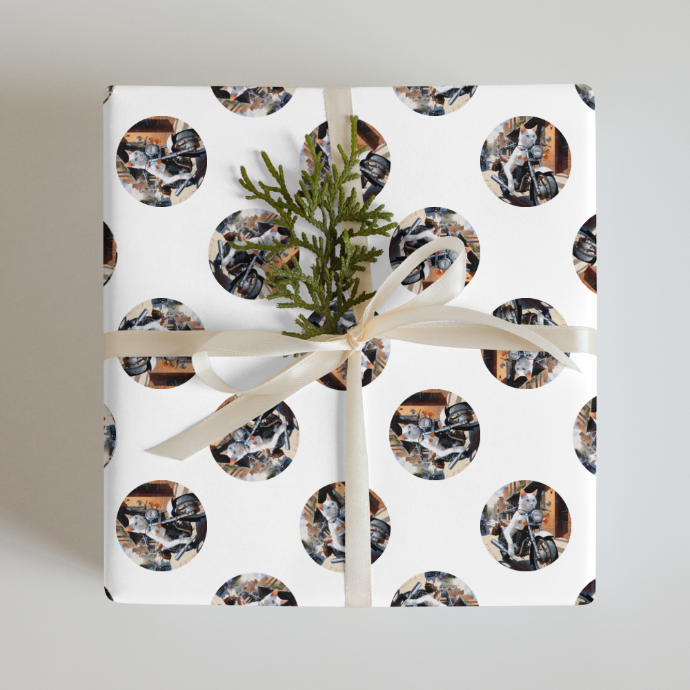 PugMug Custom White Companion Cat Wrapping Paper