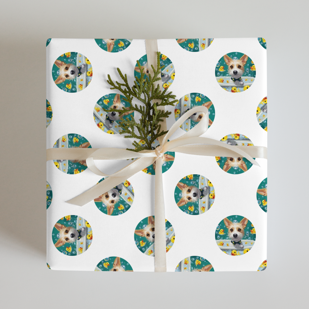 PugMug Custom Luna Wrapping Paper