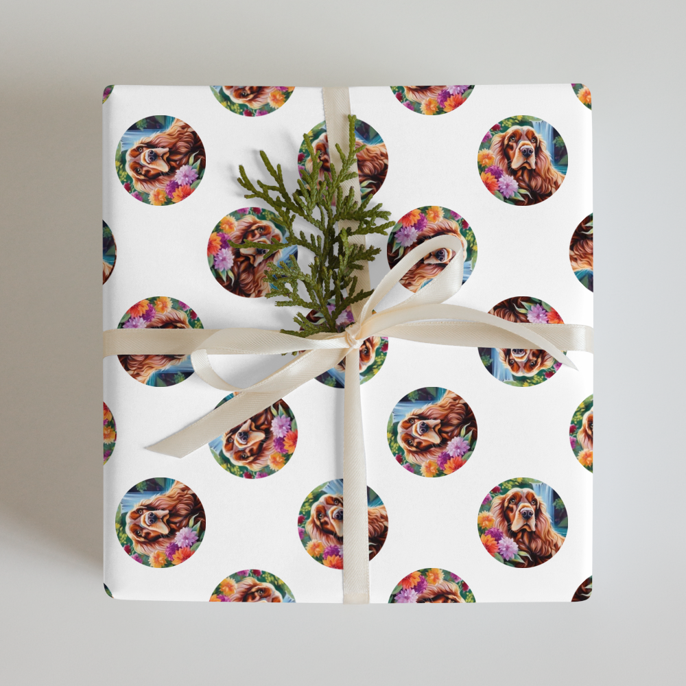 PugMug Custom Cocker Spaniel Wrapping Paper