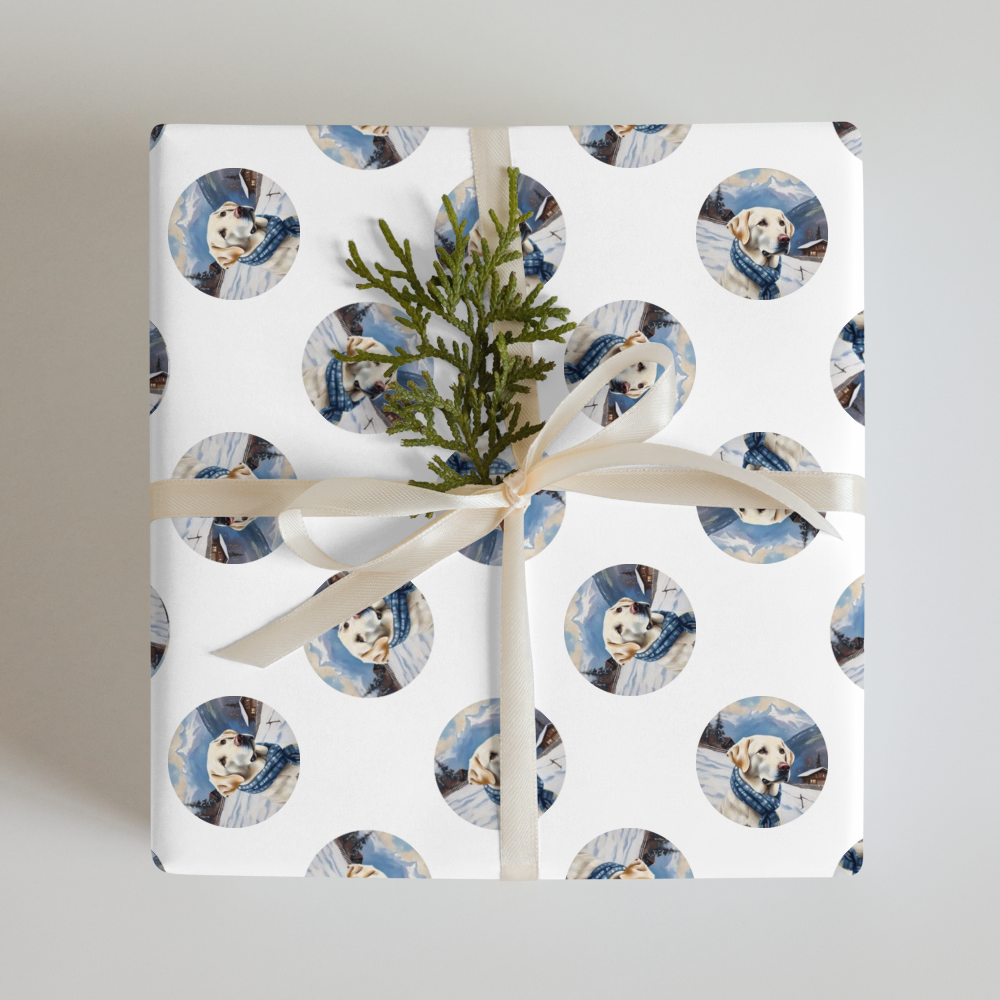 PugMug Custom White Labrador Retriever Wrapping Paper