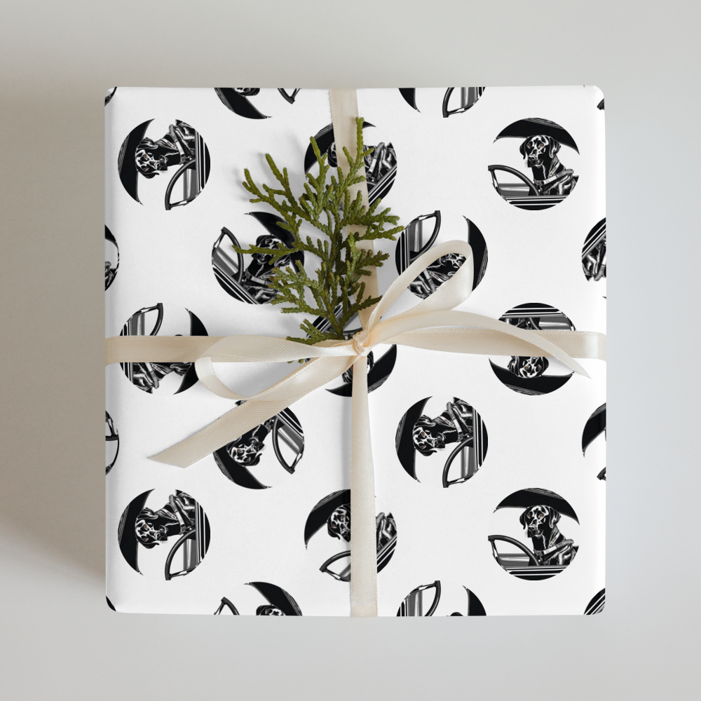 PugMug Custom Black Labrador Retriever Wrapping Paper