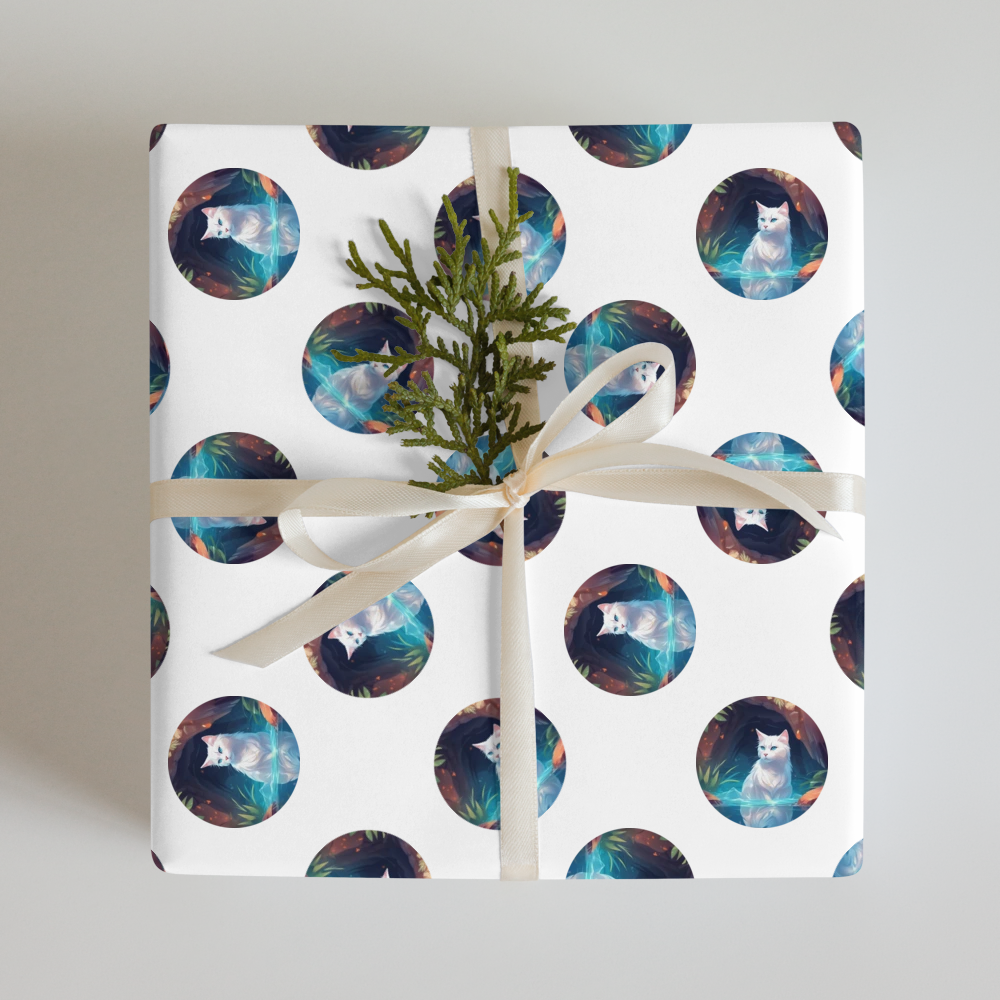 PugMug Custom White Companion Cat Wrapping Paper