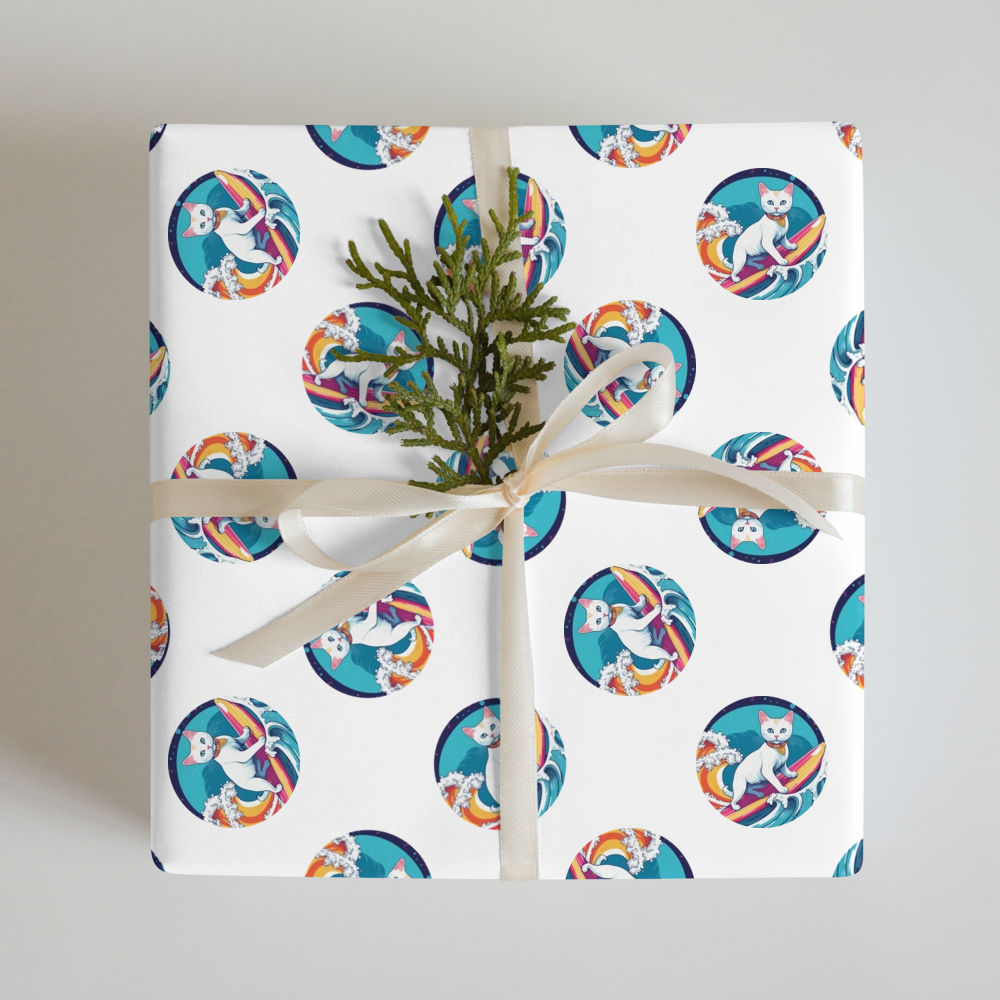 PugMug Custom White Companion Cat Wrapping Paper