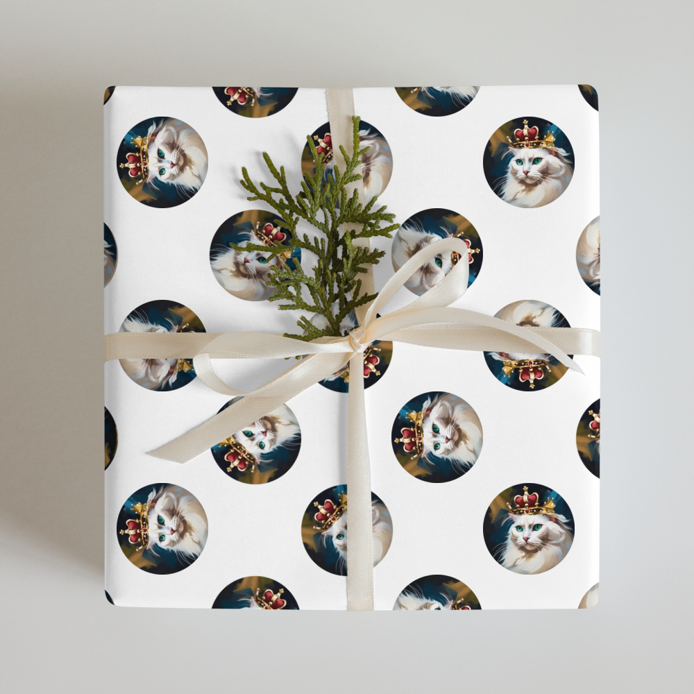 PugMug Custom White Ragdoll Cat Wrapping Paper