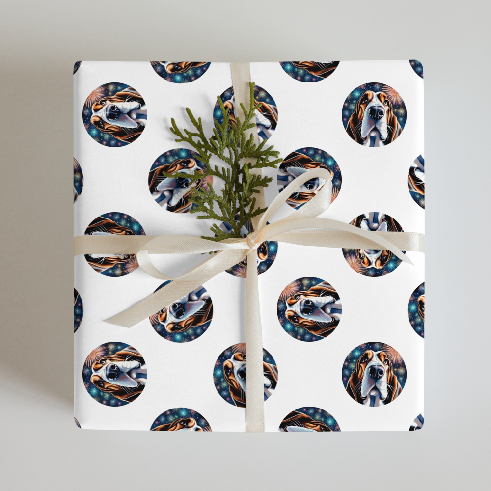 PugMug Custom Basset Hound Wrapping Paper