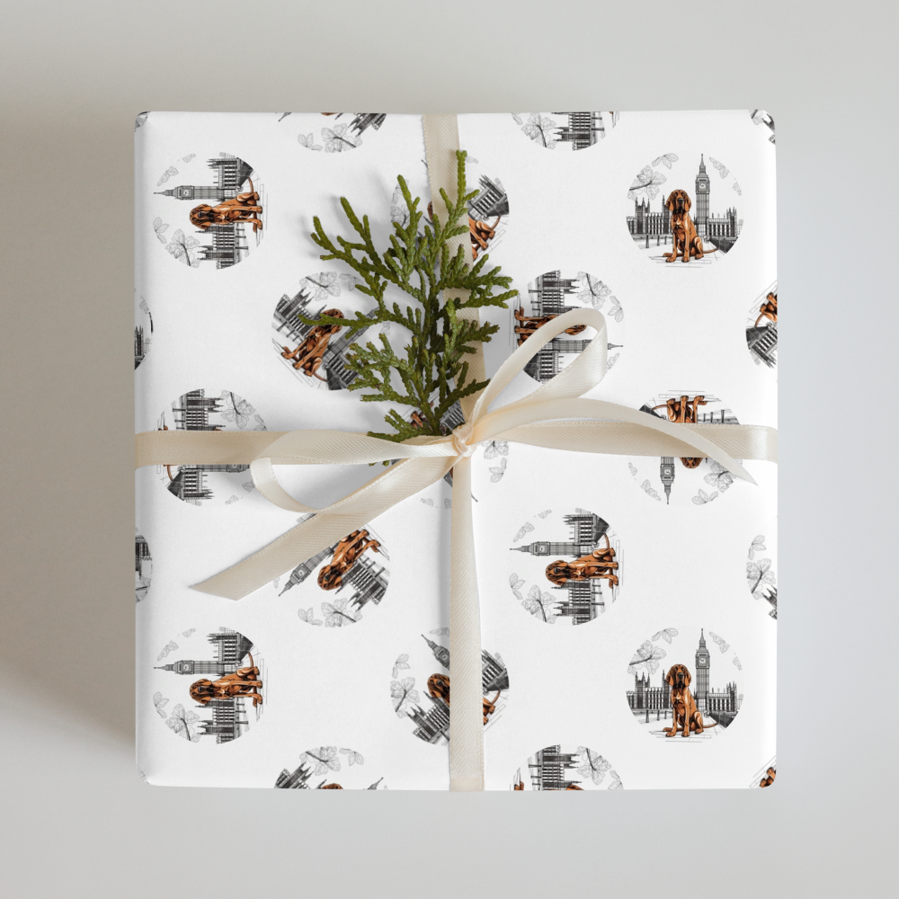 PugMug Custom Bloodhound Wrapping Paper