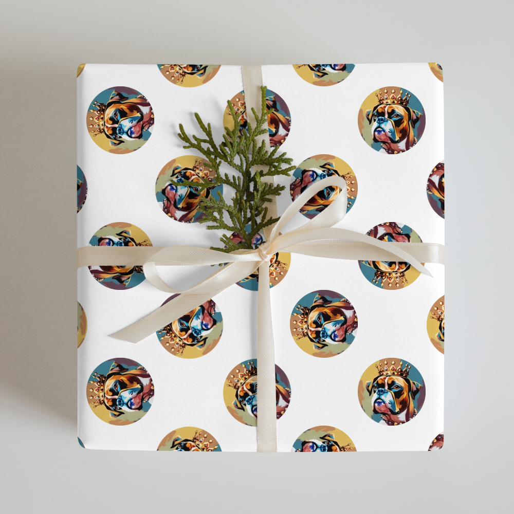 PugMug Custom Boxer Dog Wrapping Paper