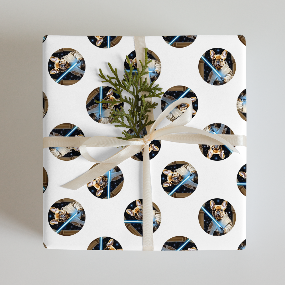 PugMug Custom Tan French Bulldog Wrapping Paper